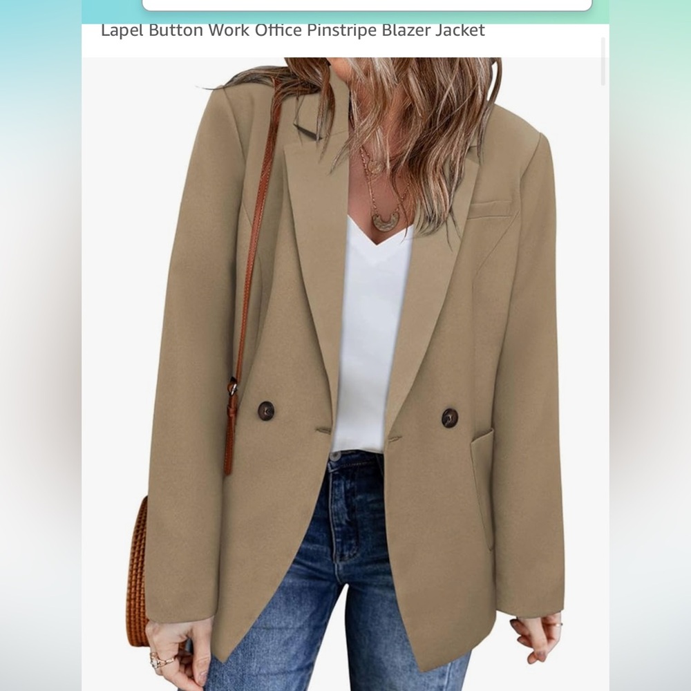 NWT Women’s Oversized Blazer Size Small Camel Color - Picture 5 of 5